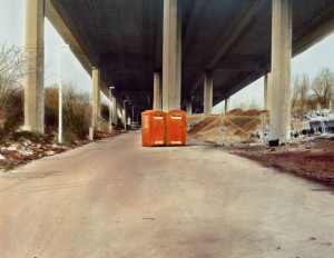 Autobahnbrücke (Köln-Gremberg), 2005, 37,5 x 48 cm, s-w-Barytpapier koloriert, Edition 2